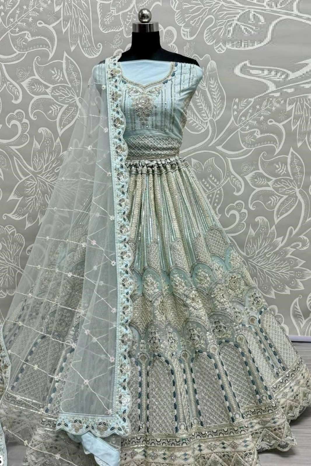 Anjani Arts 2667 Beautiful Net Embroidered Wedding Wear Lehenga choli