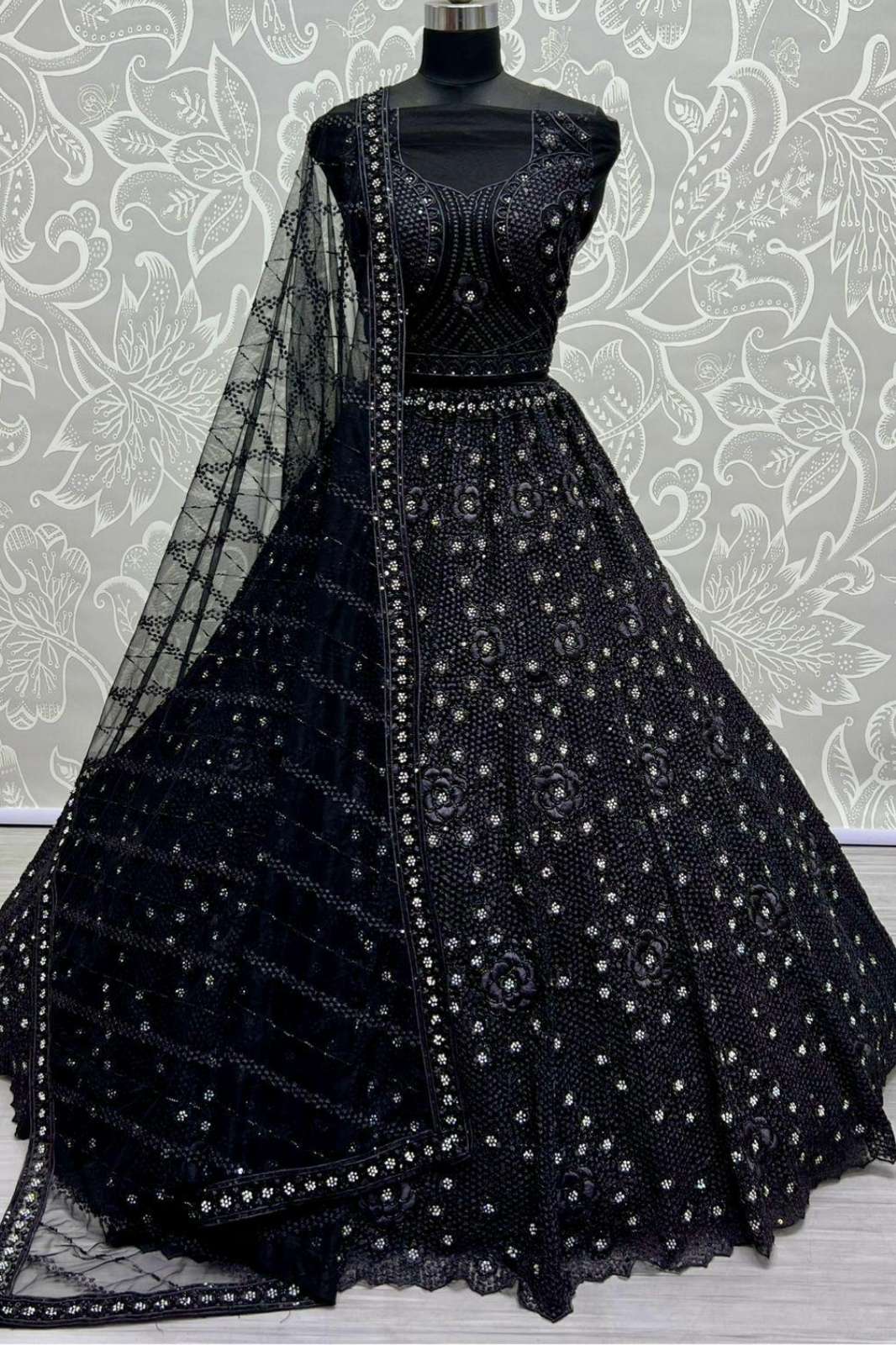 Anjani Arts 2730 Wedding Wear Beautiful Net Embroidered Lehenga choli