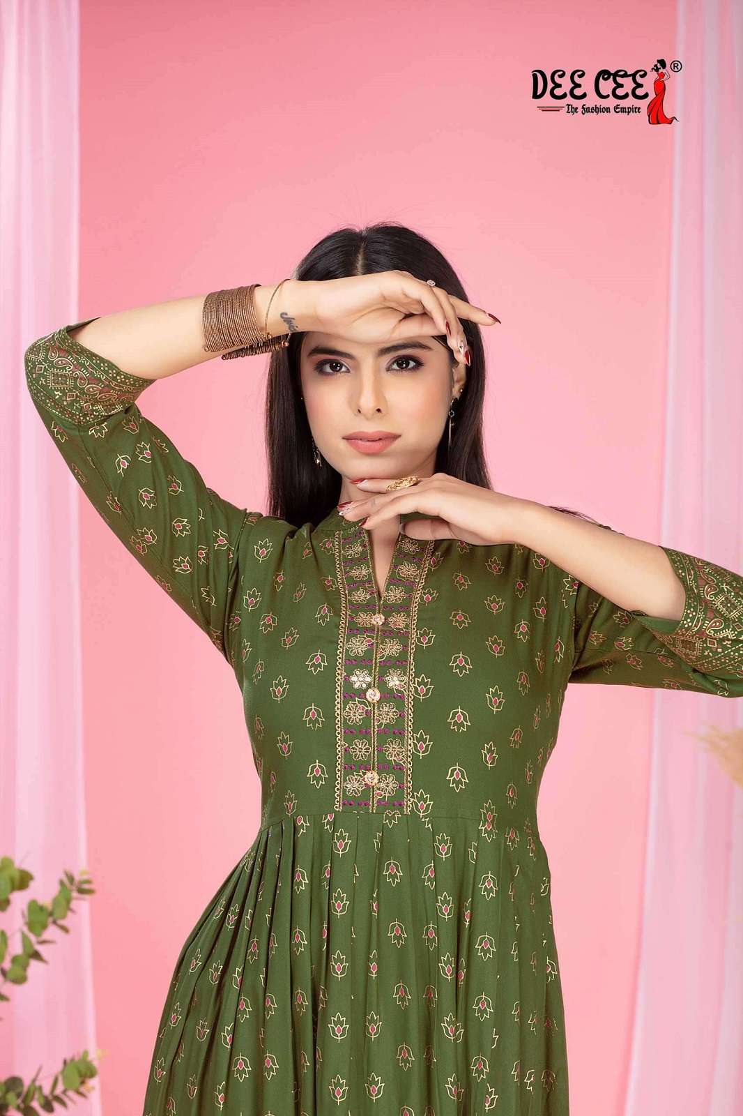 DEECEE AMALA RAYON PLAIN READY TO WEAR KURTIES