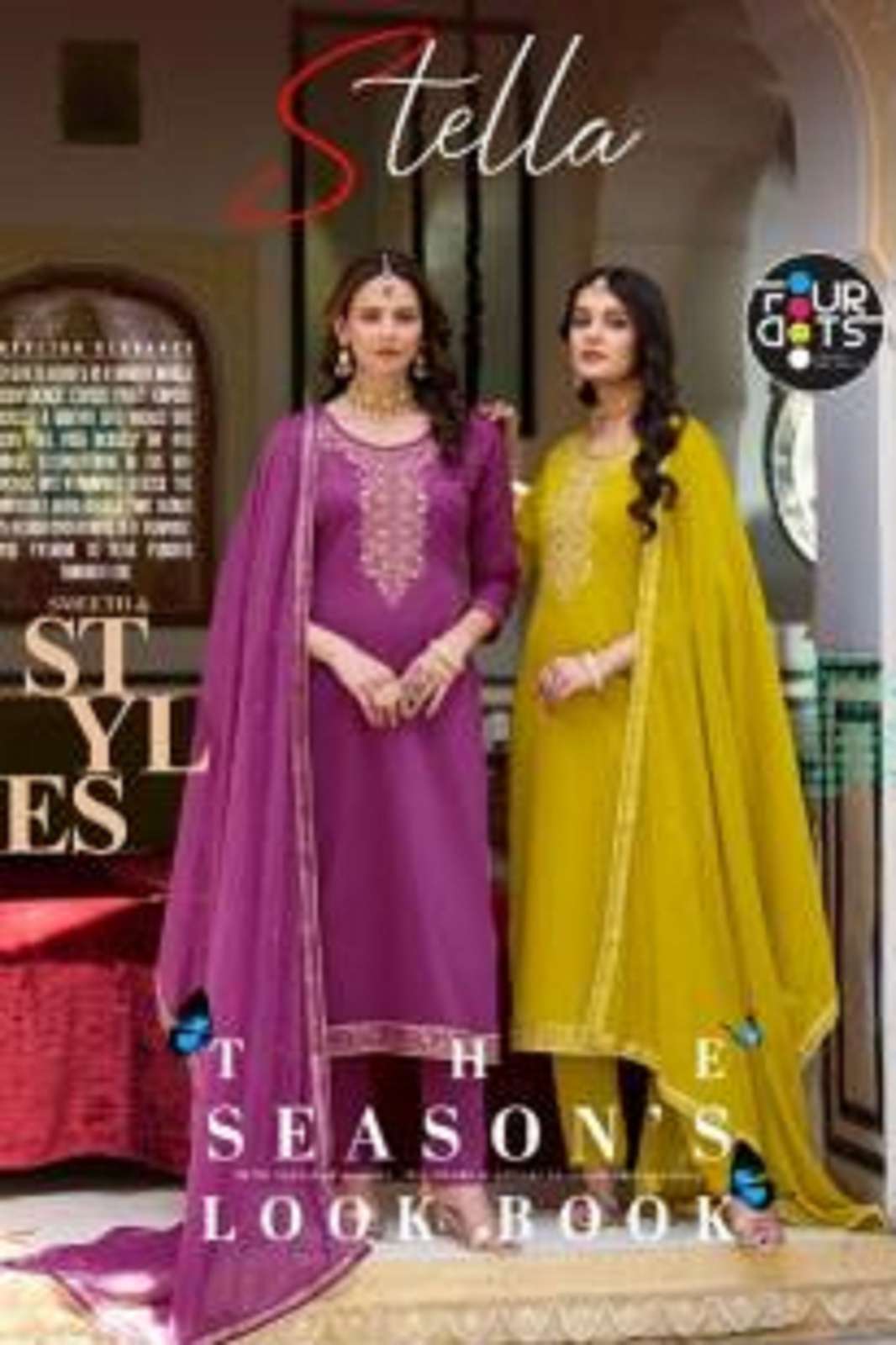 FOURDOTS STELLA JAM COTTON HAND WORKED SALWAR SUITS