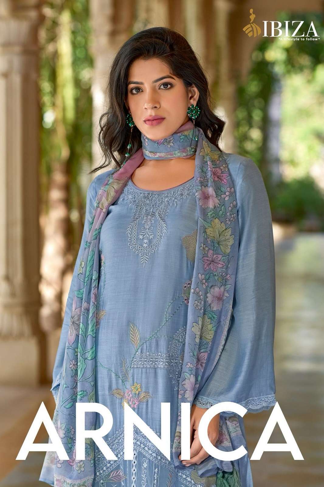 IBIZA ARNICA BEMBERG MUSLIN EMBROIDERED SUITS