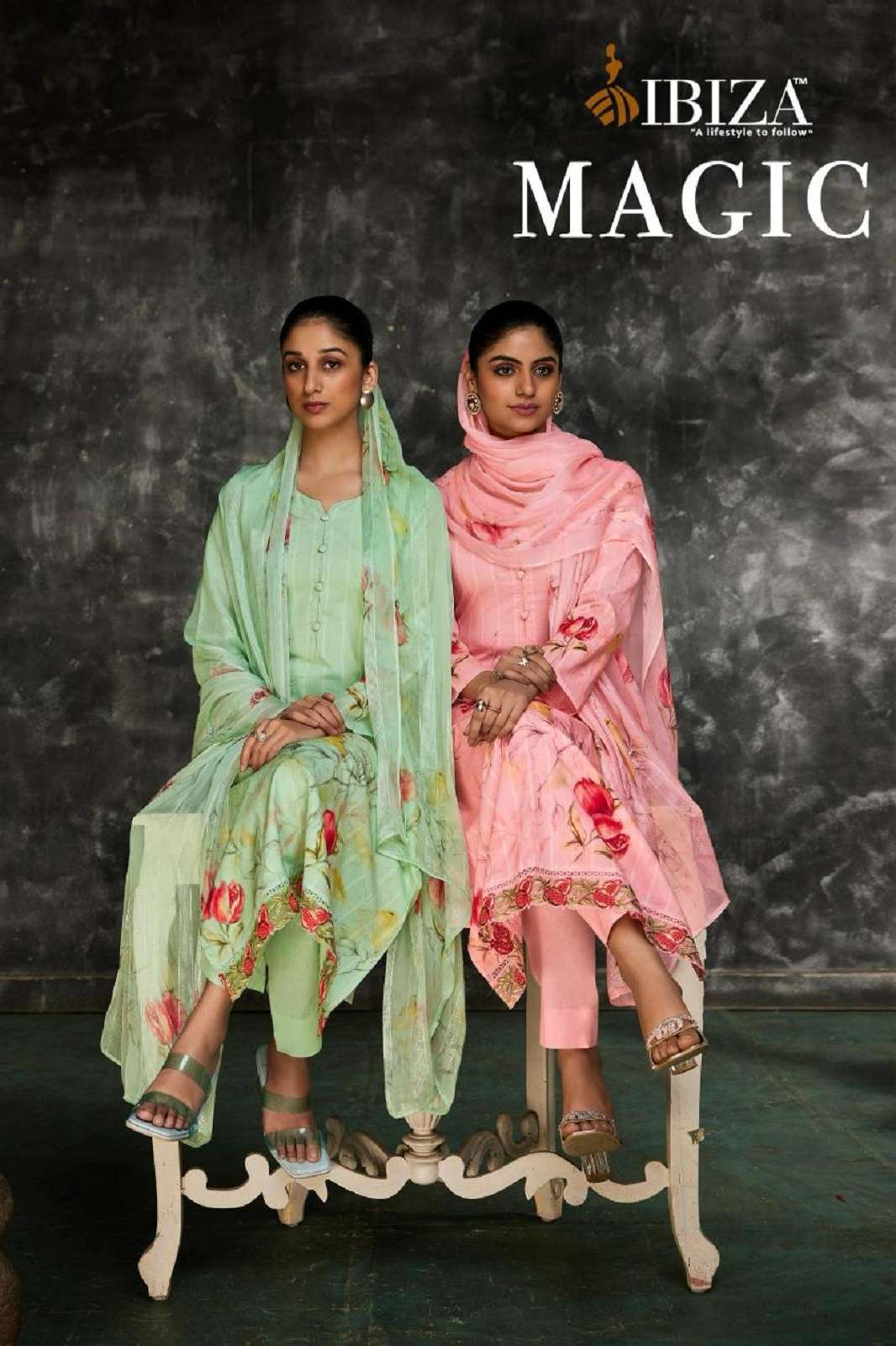 IBIZA MAGIC LINEN EMBROIDERY WORKED SALWAR SUITS
