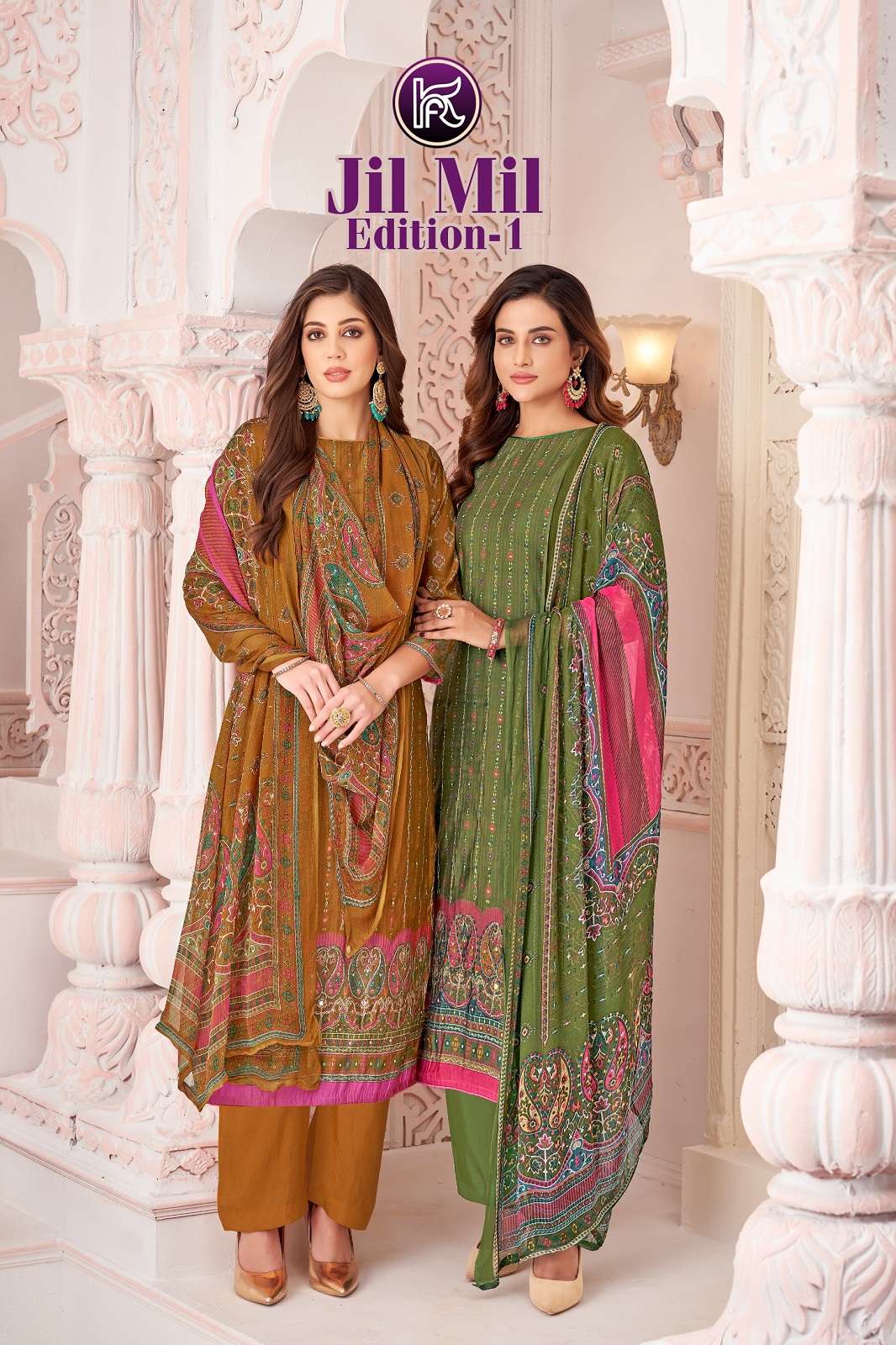 KALA FASHION JIL MIL 1&2 MUSLINE DIGITALLY PRINTED SUITS