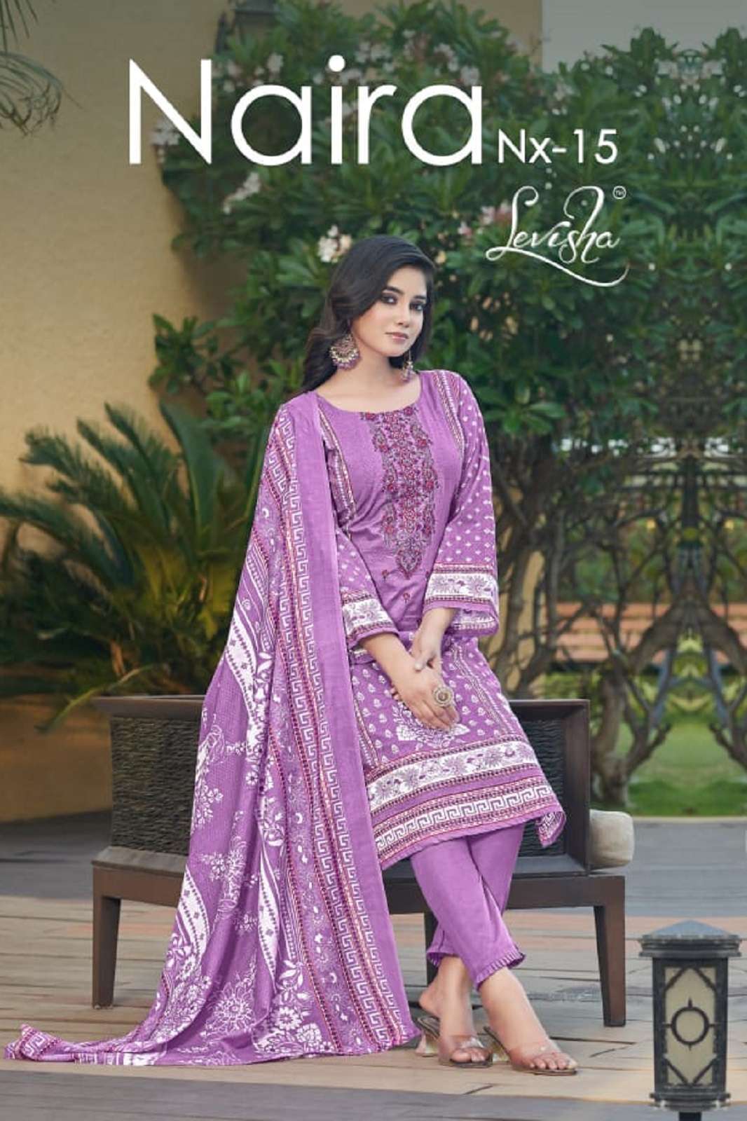 LEVISHA NAIRA NX VOL 15 CAMBRIC COTTON PRINTED SUITS
