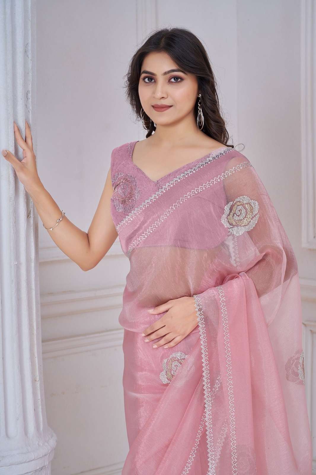 MEHEK SAREE 953A TO 953F HAND WORKED TWO TONE SAREES