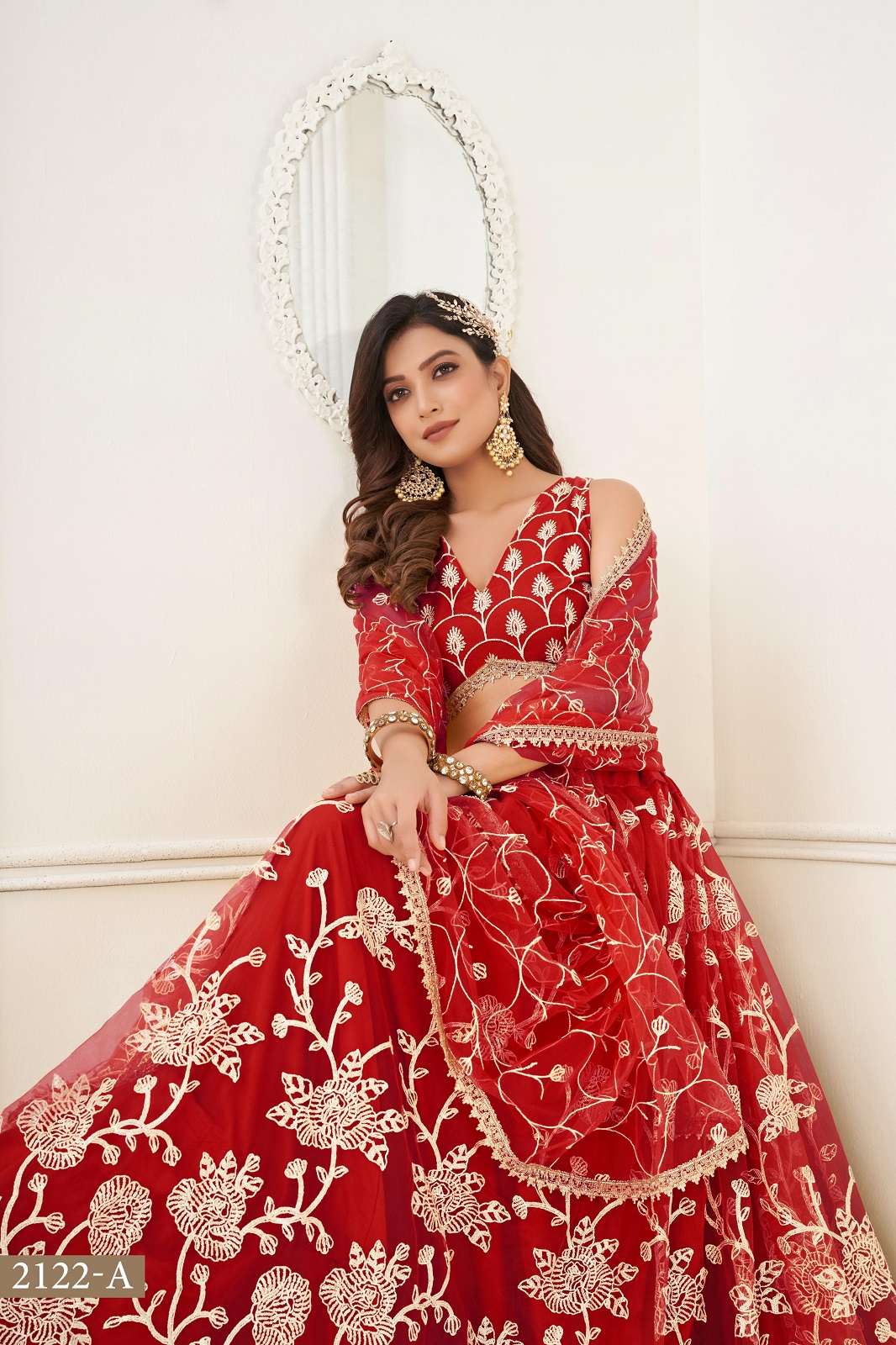 NARAYANI FASHION 2122 COLORS BUTTERFLY NET EMBROIDERED LEHENGAS