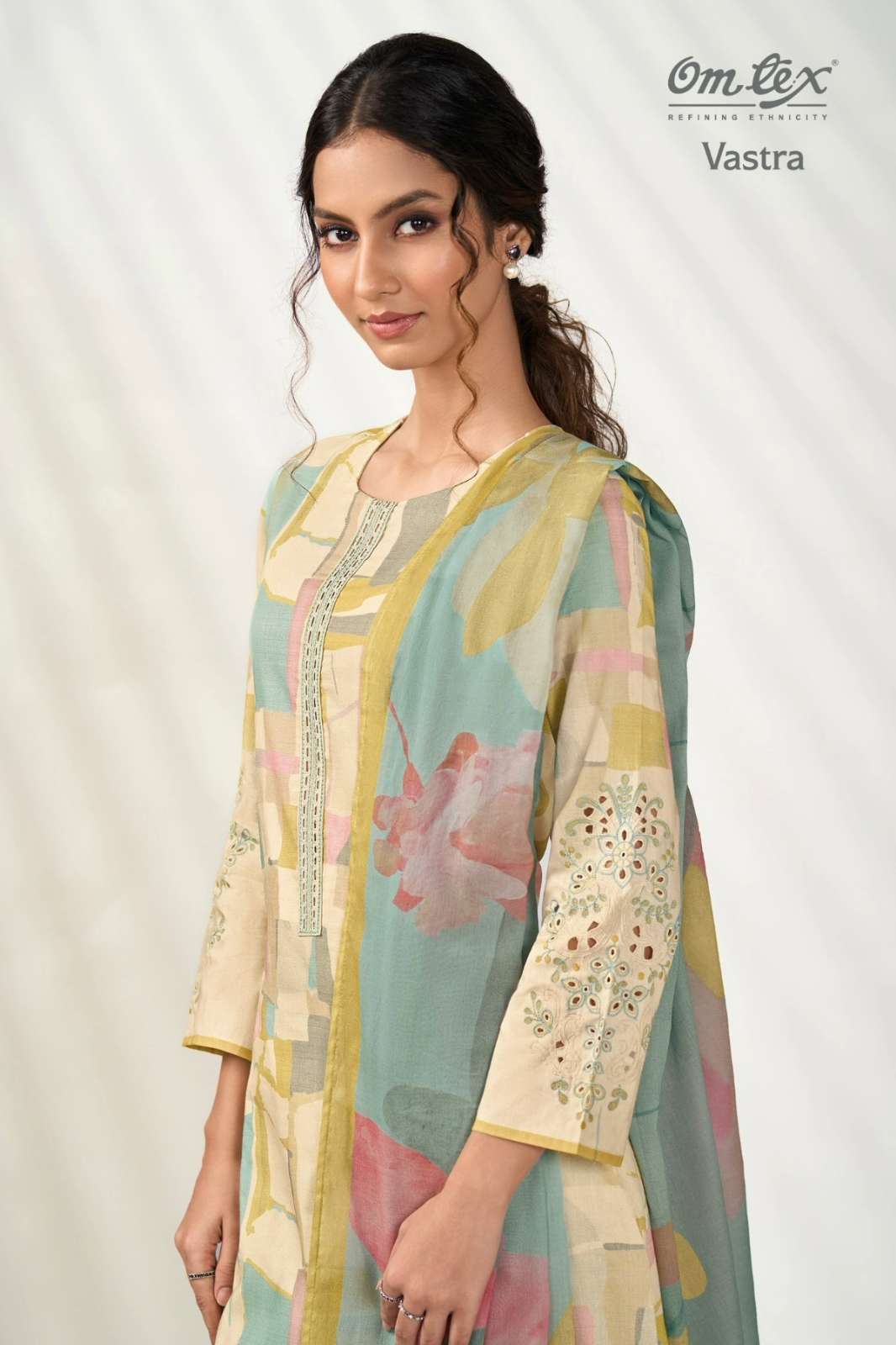 OMTEX VASTRA PREMIUM LAWN COTTON SUIT WITH EMBROIDERY WORK