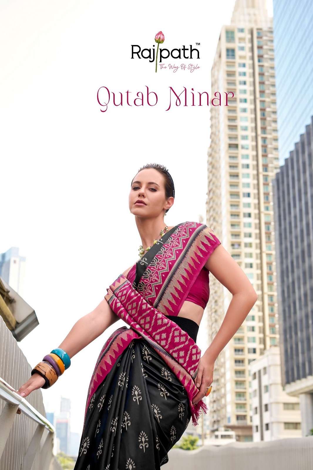 RAJPATH QUTAB MINAR SOFT SILK DESIGNER SAREES