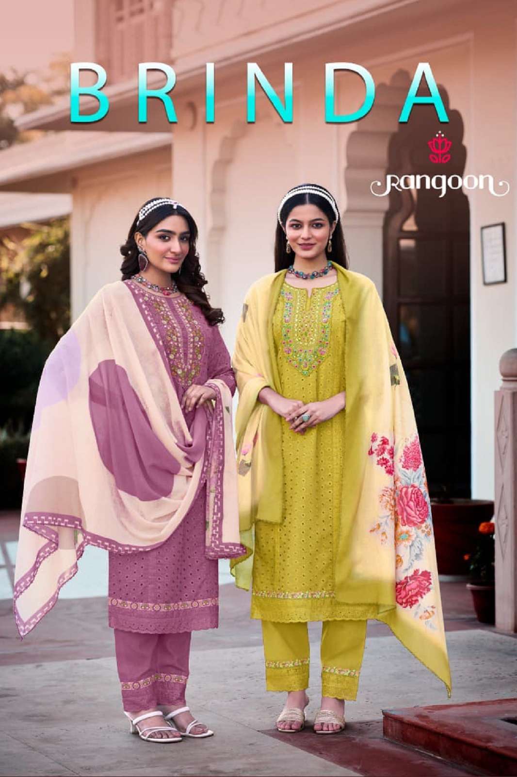 RANGOON BRINDA COTTON HANDWORKED READY TO WEAR KURTIES FF