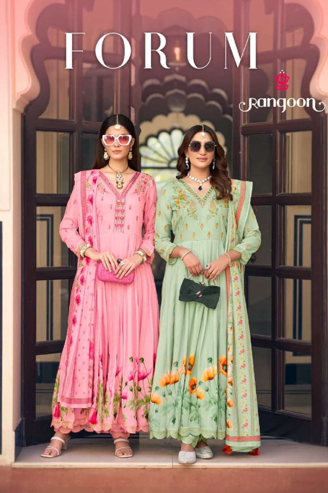 RANGOON FORUM MUSLINE READY TO WEAR HANDWORKED KURTIES FF