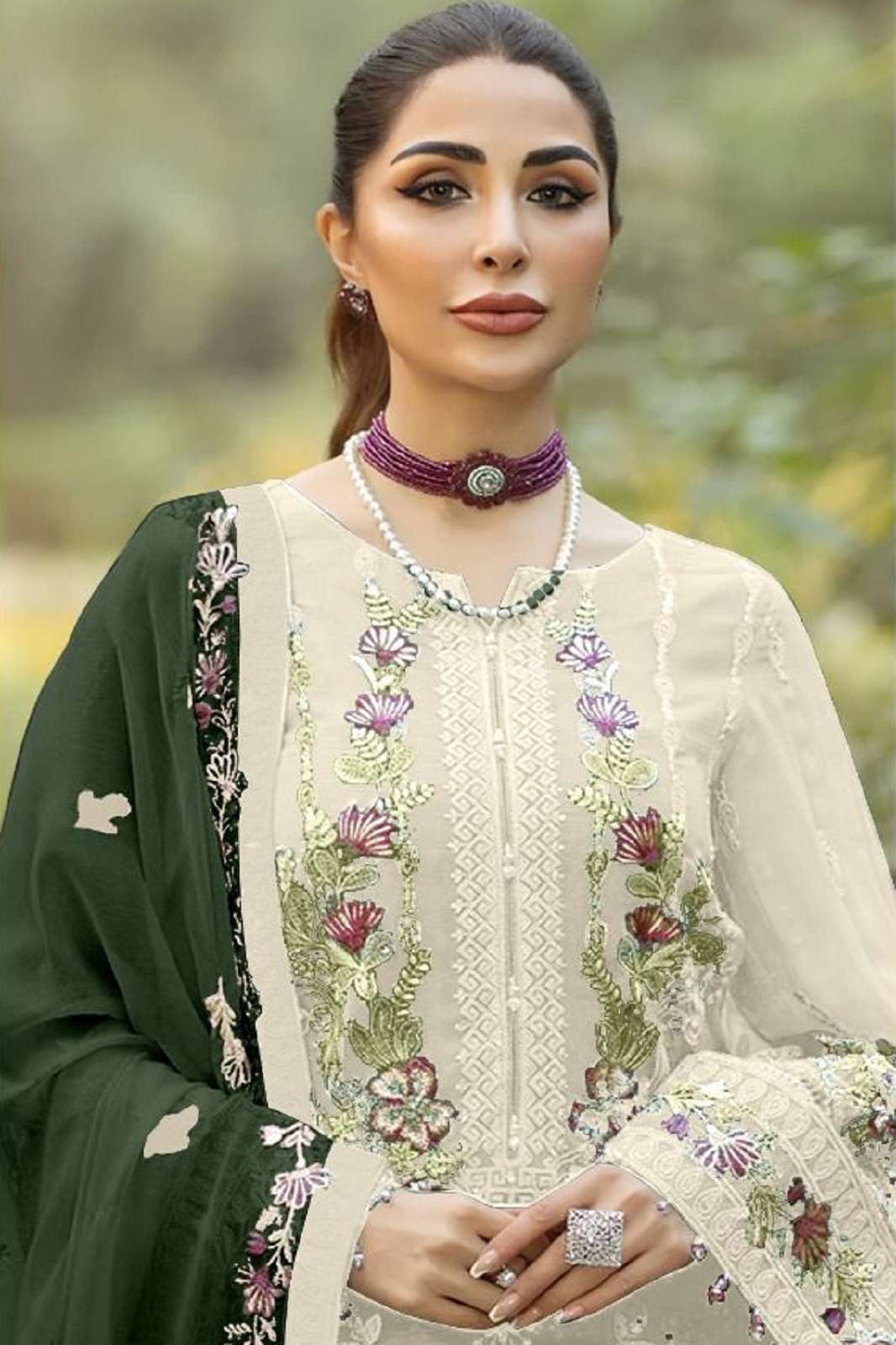 SAFA CREATION 803 G TO M GEORGETTE EMBROIDER WORKED SUITS