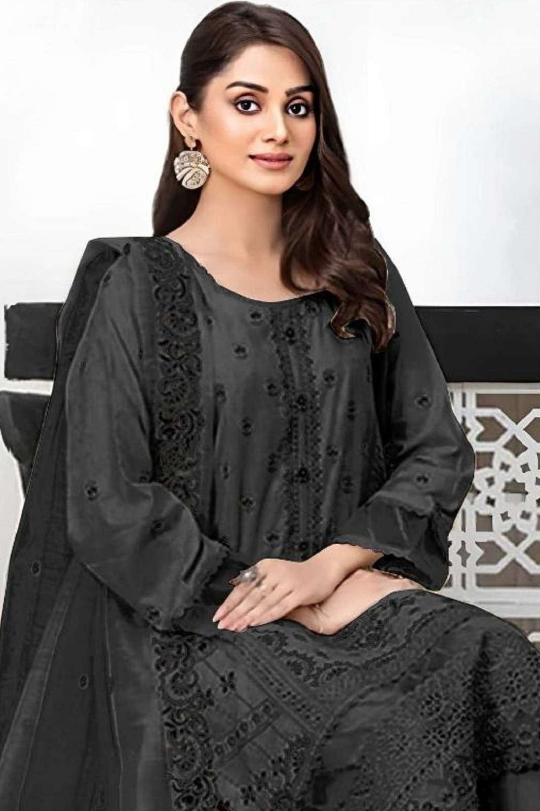 SAFA CREATION SFPK 826 E TO H GEORGETTE EMBROIDERED SUITS