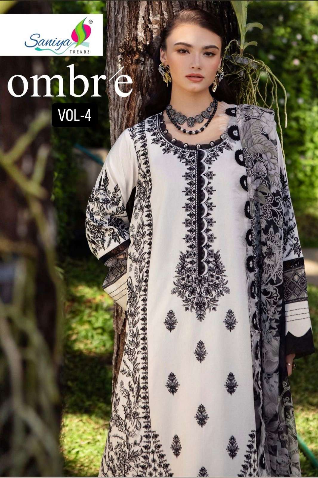 SANIYA TRENDZ OMBRE VOL 4 PURE COTTON EMBROIDERED SUITS