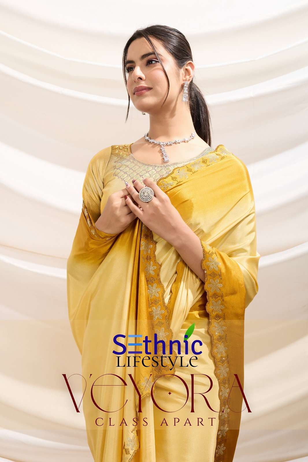 SETHNIC VEYORA 77001 TO 77003 DYED CREPE SAREES