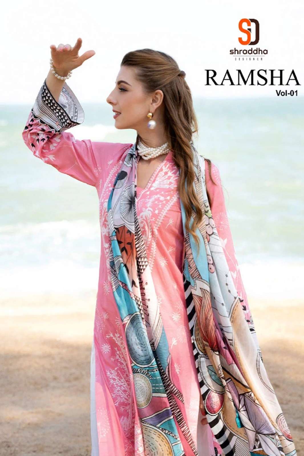 SHRADDHA DESIGNER RAMSHA VOL 1 PURE COTTON DRESS MATERIALS