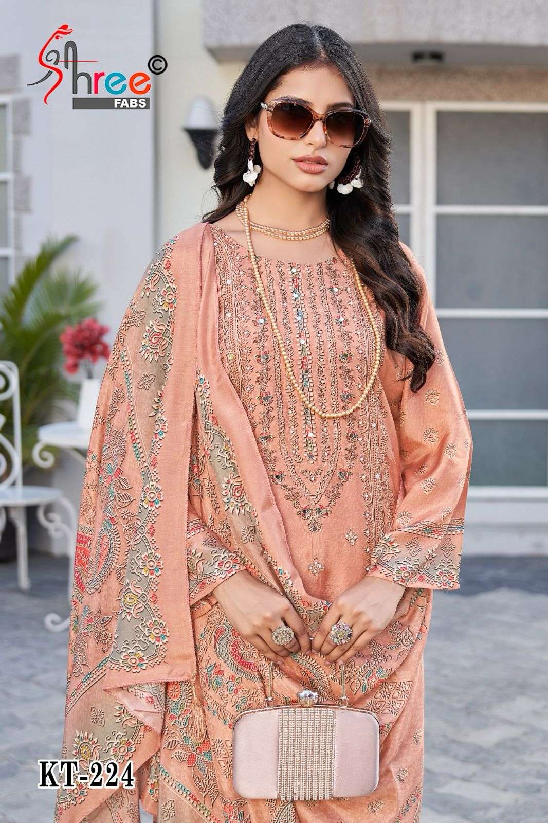 SHREE FAB KT 224 ABCD MUSLINE DIGITALLY PRINTED SUITS