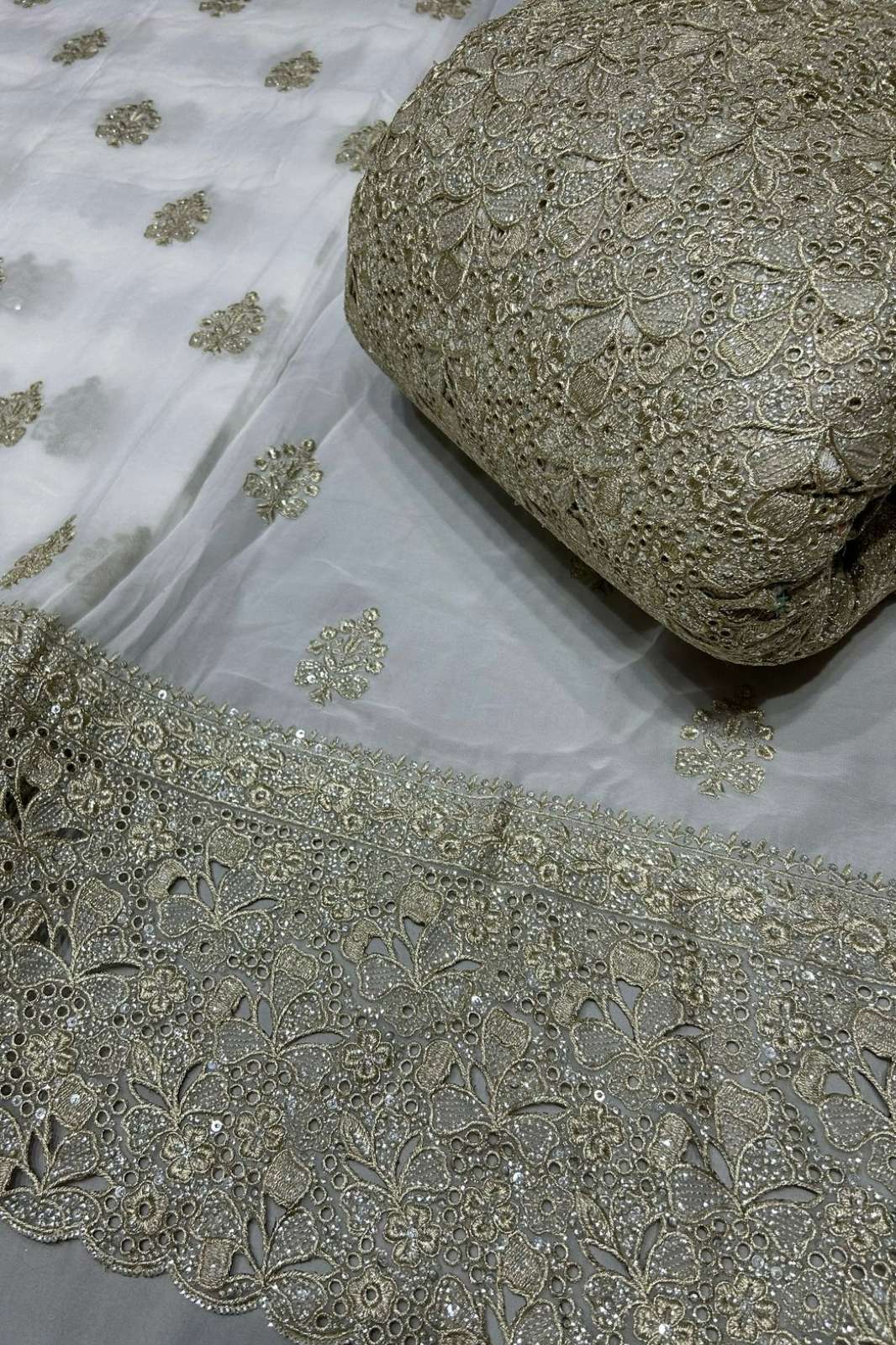 Shri Balaji Emporium A561  Designer Sequence Zari & Embroidery Work Georgette Fabric