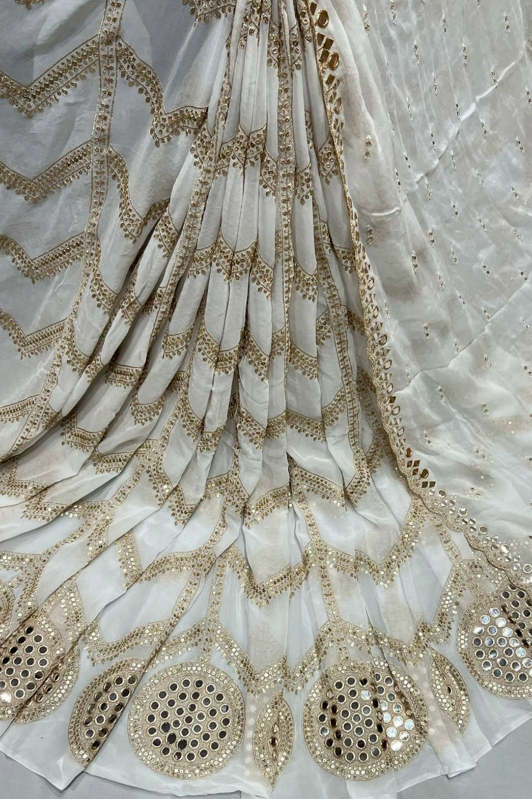 Shri Balaji Emporium A573 Mirror & Zari Embroidery Work  Designer Georgette Fabric