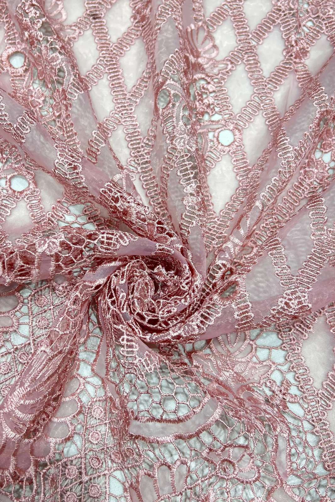 Shri Balaji Emporium A574 Cruasia & Cutwork Work Designer Korean Organza Fabric