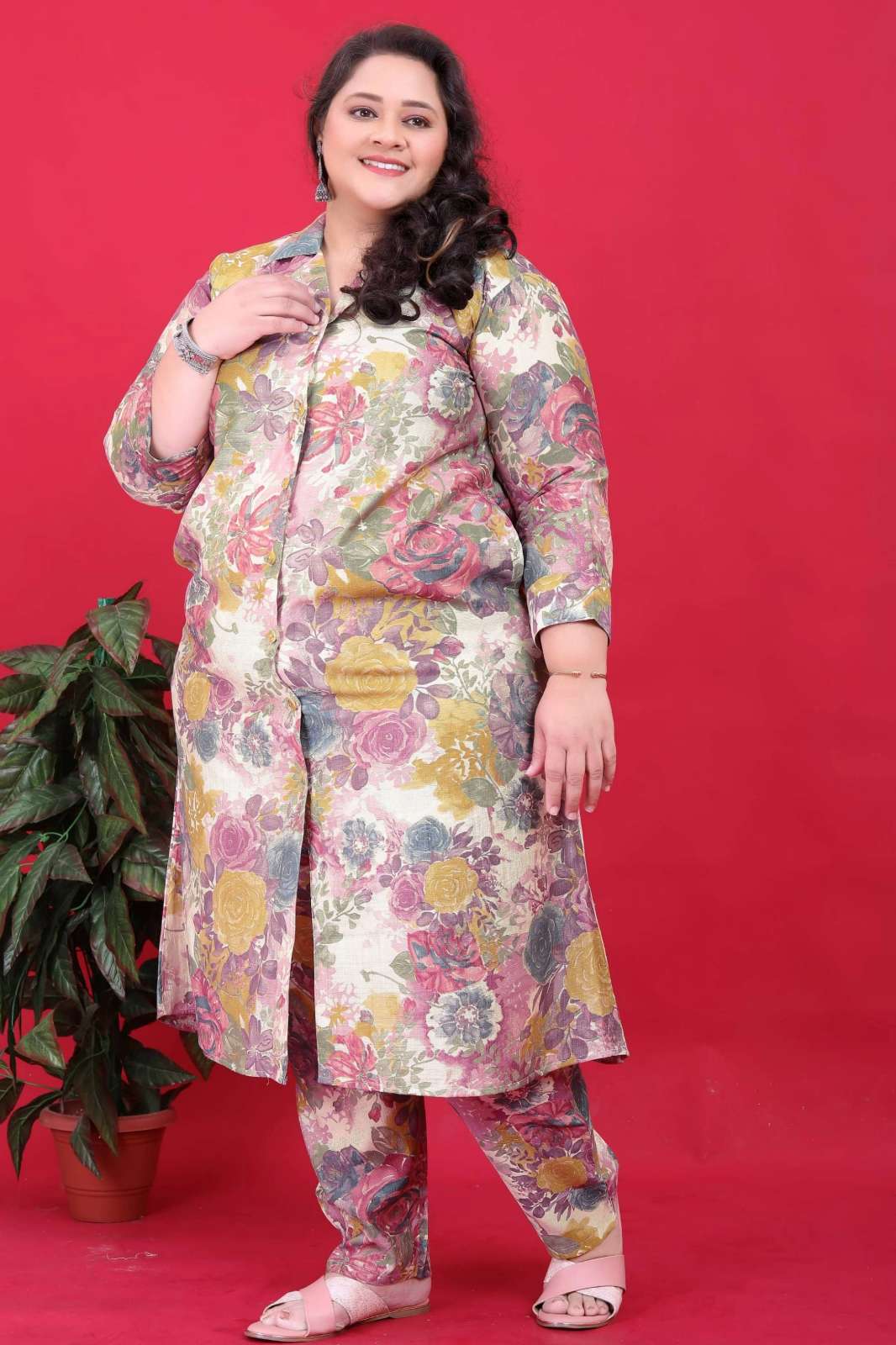 Shri Balaji Emporium Big Size Co-ord set 3 Premium Vertical Co Ord Set With Two Pockets