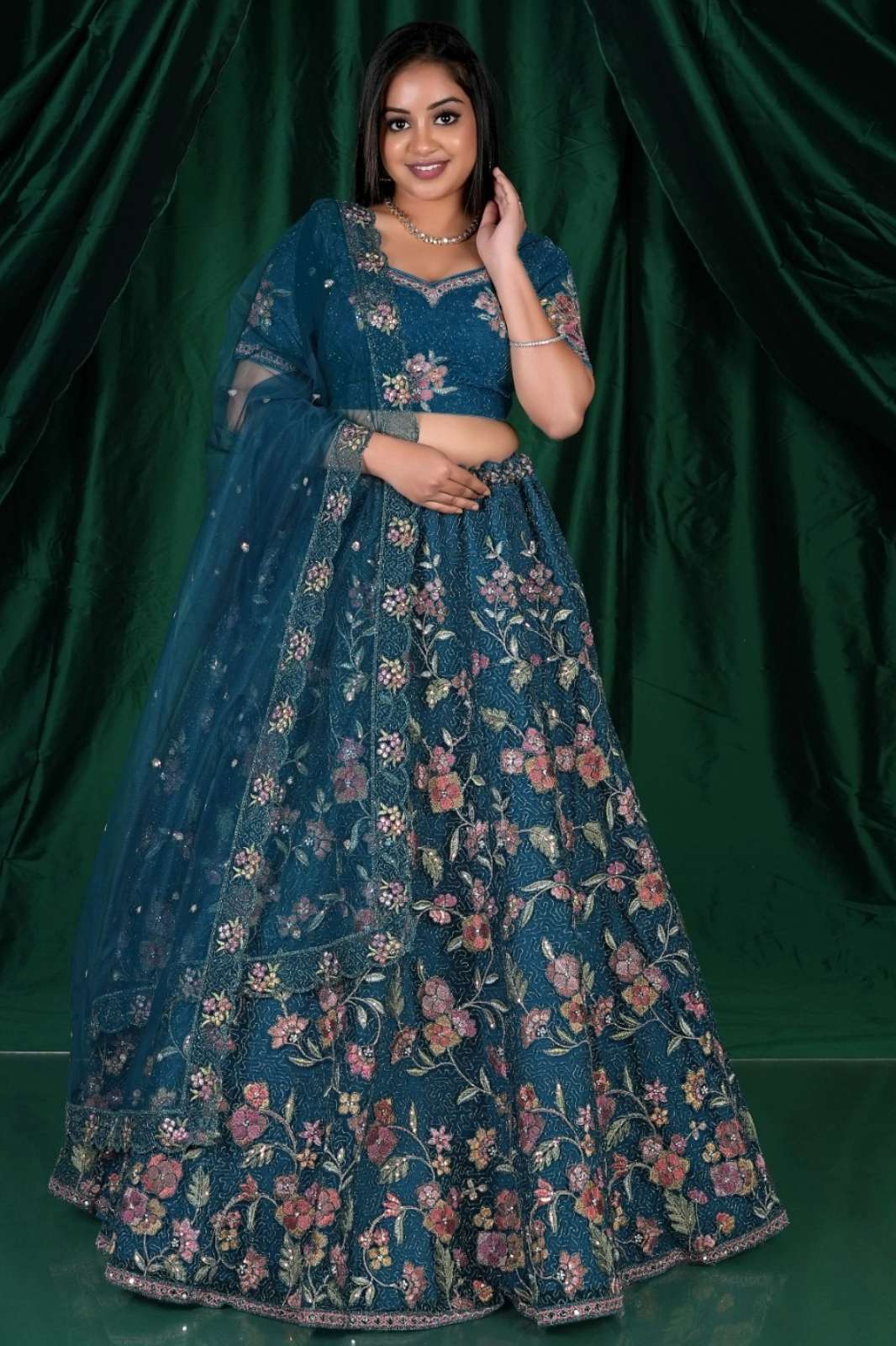 Shri Balaji Emporium SBG 10959 Party Wear Net Lehenga with Embroidered Work