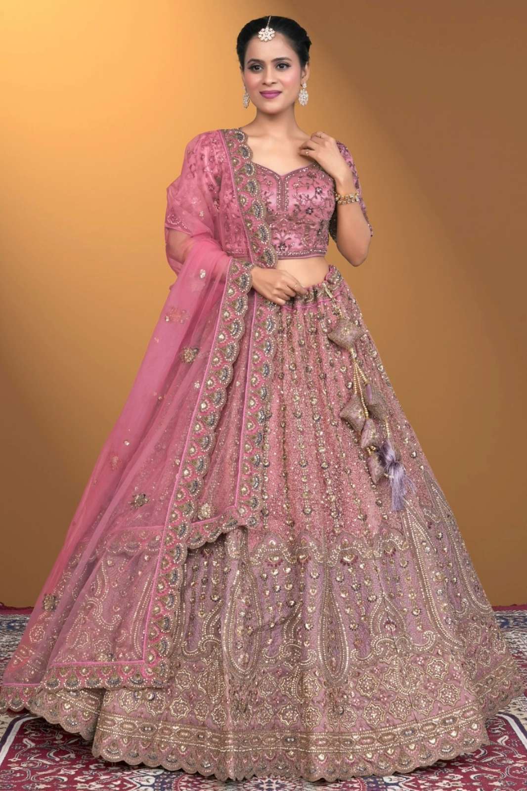 Shri Balaji Emporium SBG 12747 Wedding Wear Embroidered Net Lehenga Choli