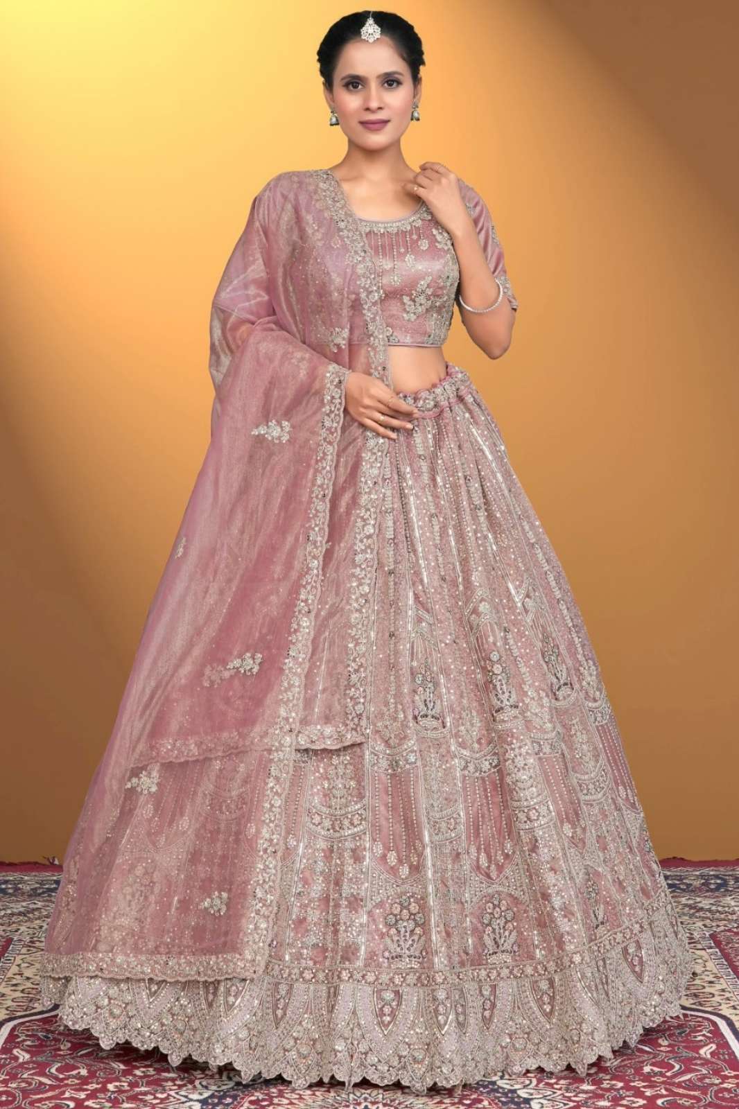Shri Balaji Emporium SBG 12747 Wedding Wear Embroidered Net Lehenga Choli