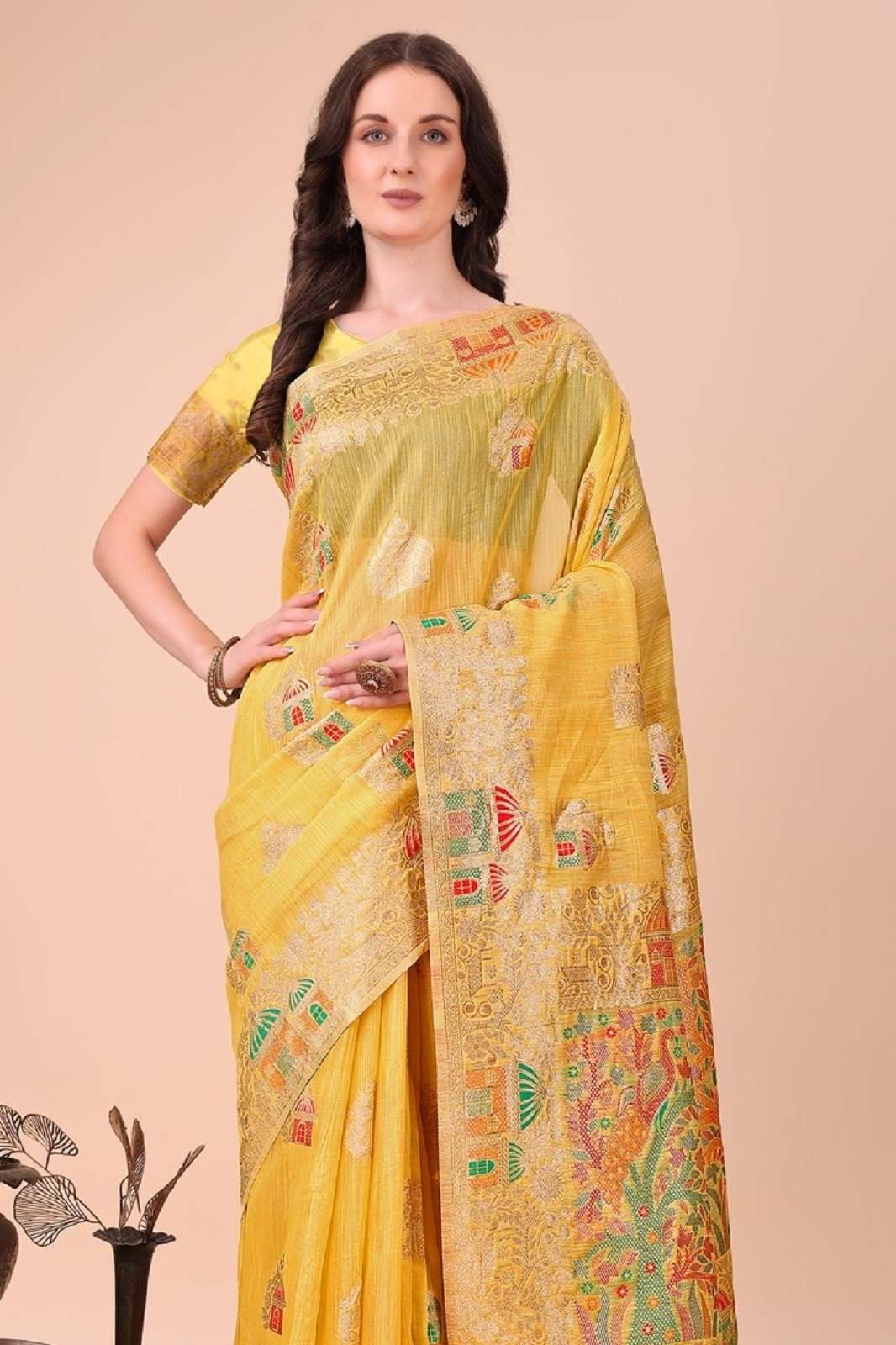 SHRI BALAJI LINEN WEAVES 1001 TO 1004 TRADITIONAL SAREES