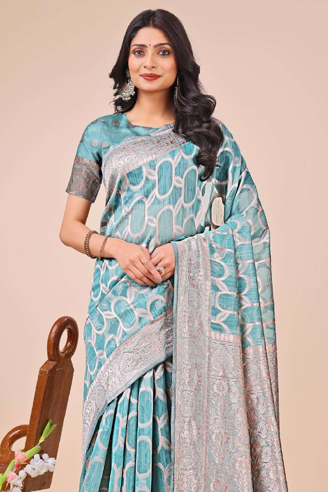 SHRI BALAJI SURTAL1001 TO 1006 LINEN TRADITIONAL SAREES