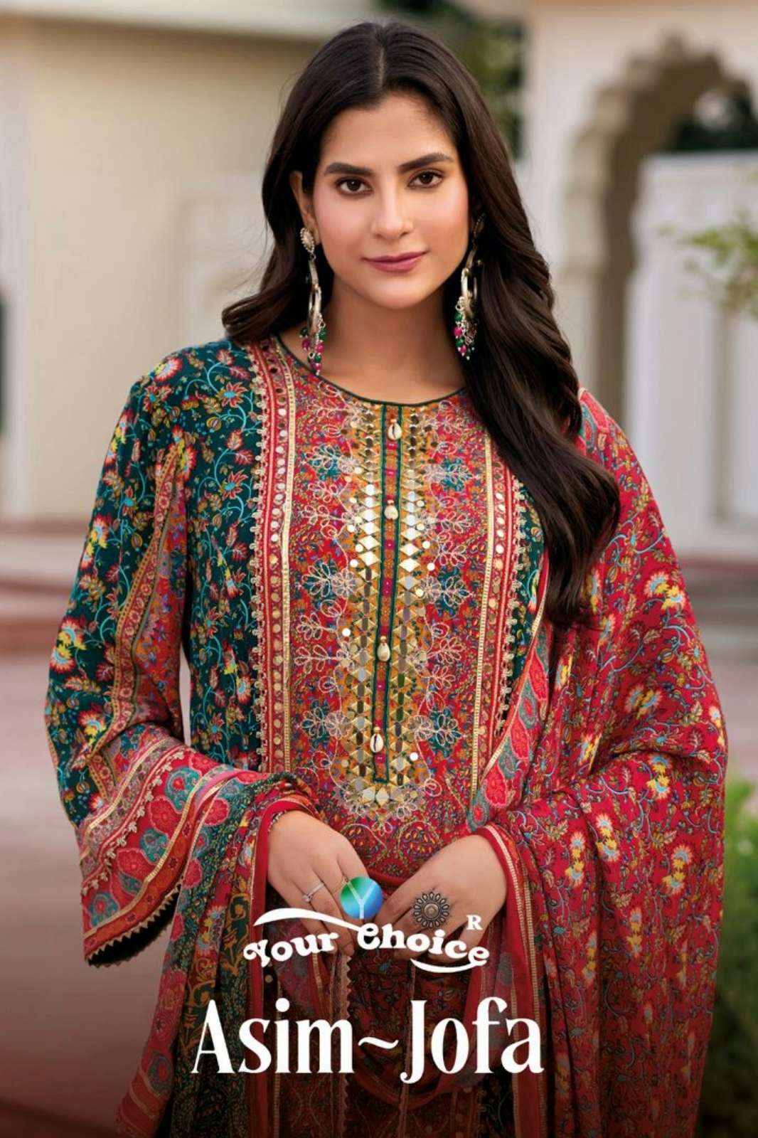 Your choice Asim Jofa Chinon Embroidery Work Salwar Suit