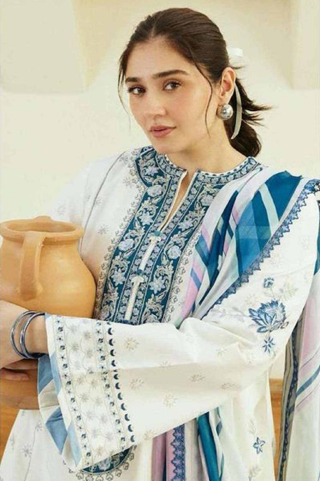 ZIAAZ DESIGNS 838 COTTON RAYON EMBROIDERED SUITS