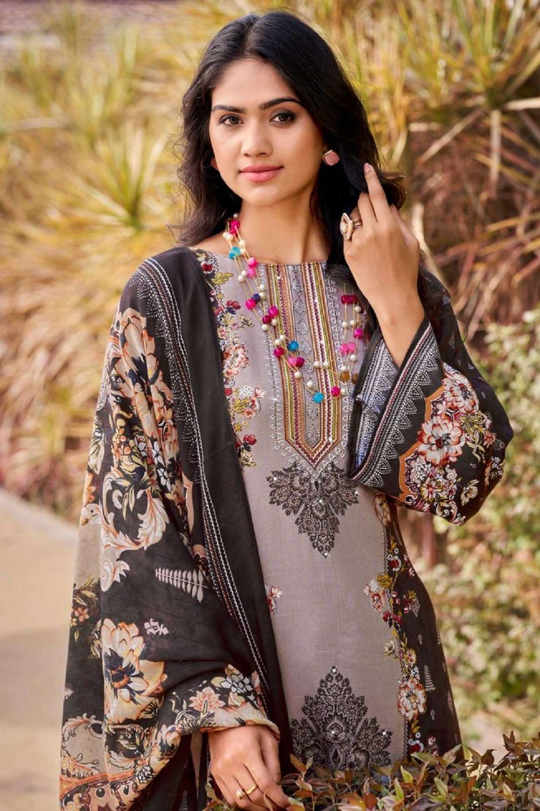 ZULFAT DESIGENR RAABTA VOL 6 PURE JAM COTTON HANDWORKED DRESS MATERIALS
