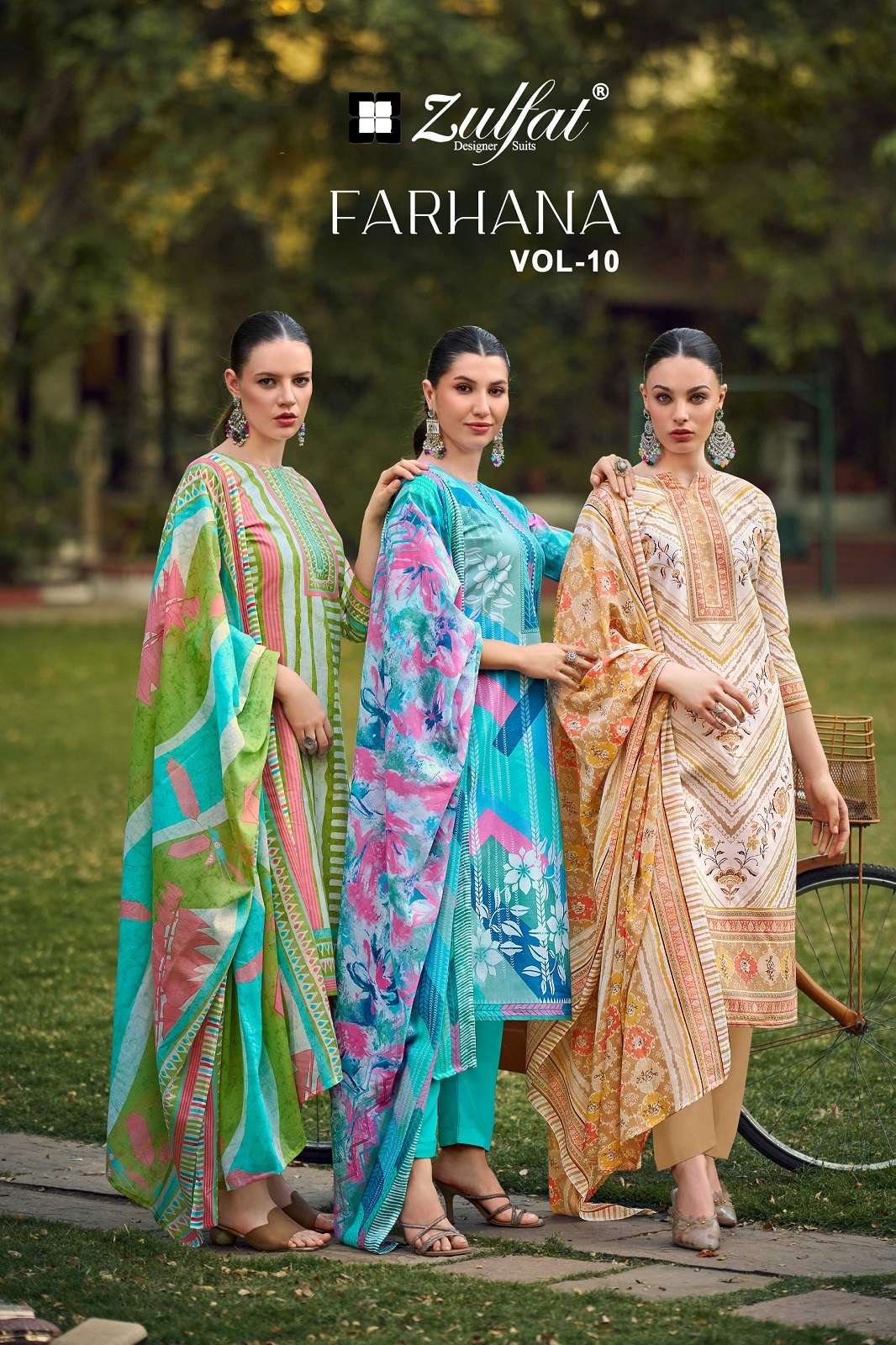 ZULFAT DESIGNER FARHANA VOL 10 COTTON PRINTED DRESS MATERIALS