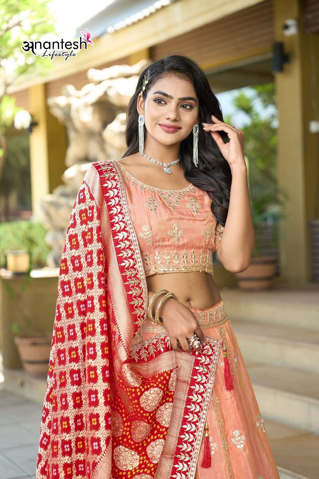 AANATESH LIFESTYLE 5043 VISCOSE GOTA PATTI LEHENGAS