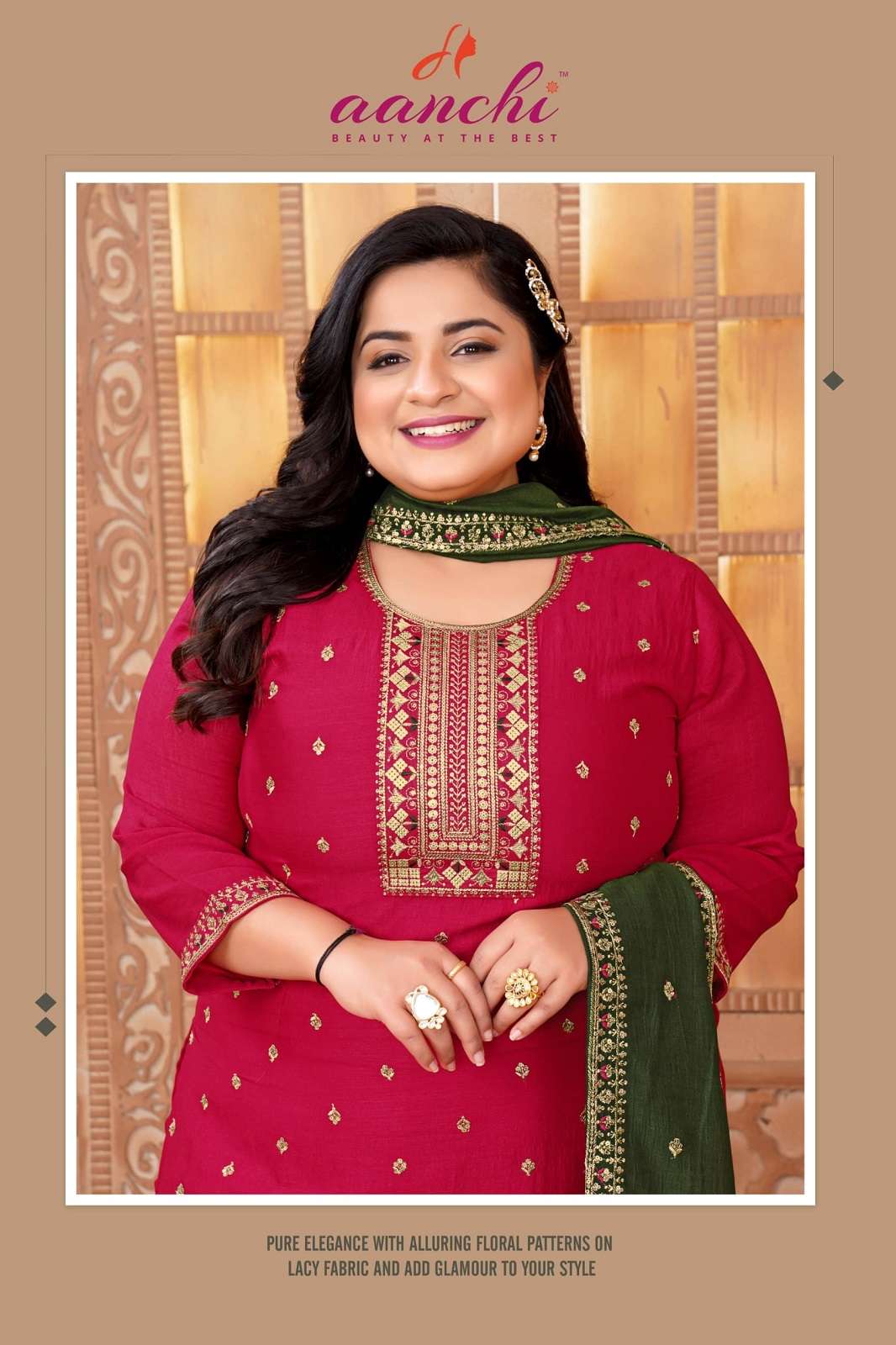 AANCHI PLUS PRANJAL VICHITRA SILK READY TO WEAR KURTIES