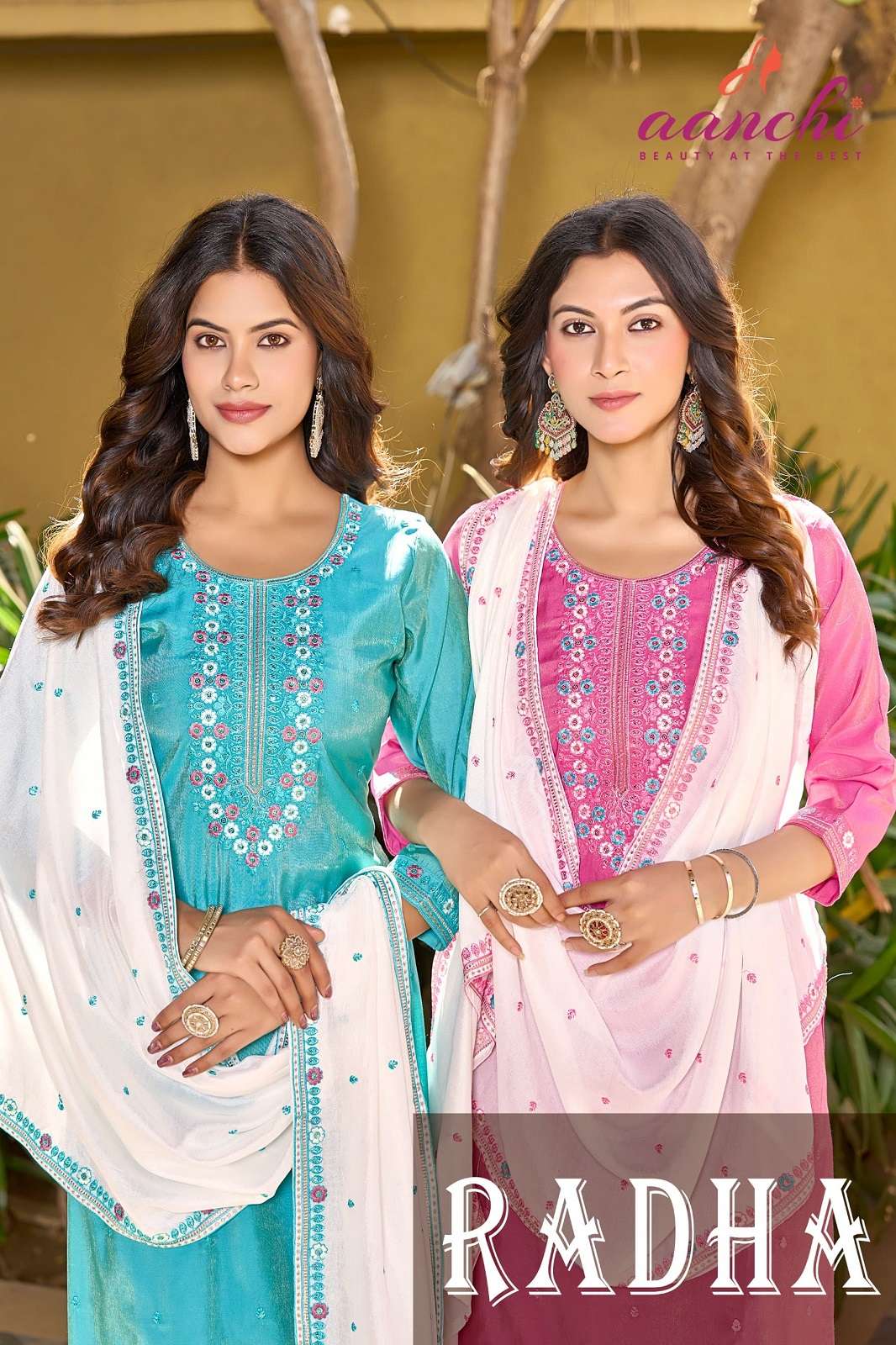 AANCHI RADHA ROMAN SHIMMER READY TO WEAR KURTIES
