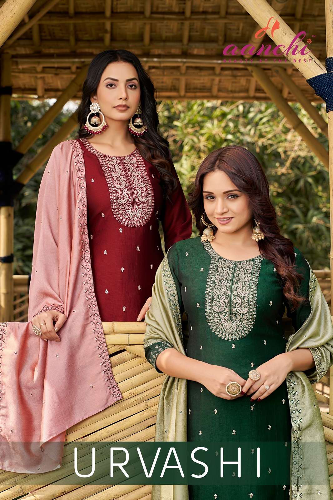 AANCHI URVASHI VICHITRA SILK READY TO WEAR KURTIES