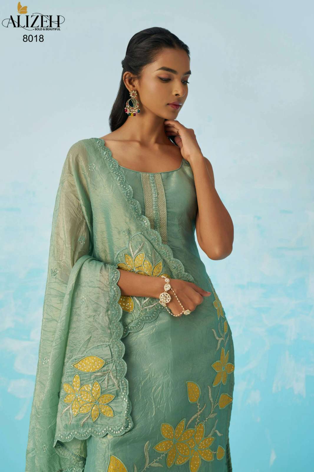 Alizeh JASMINE Ready to Wear Fancy Crush Embroidered Party Wear Suit 