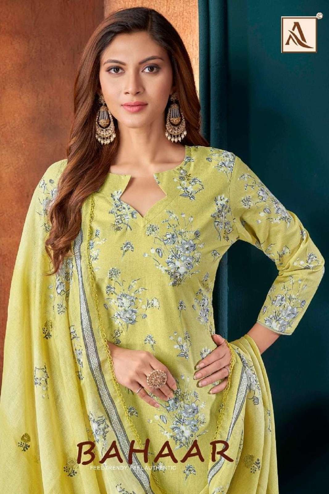 ALOK SUITS BAHAAR CAMBRIC COTTON PRINTED DRESS MATERIALS