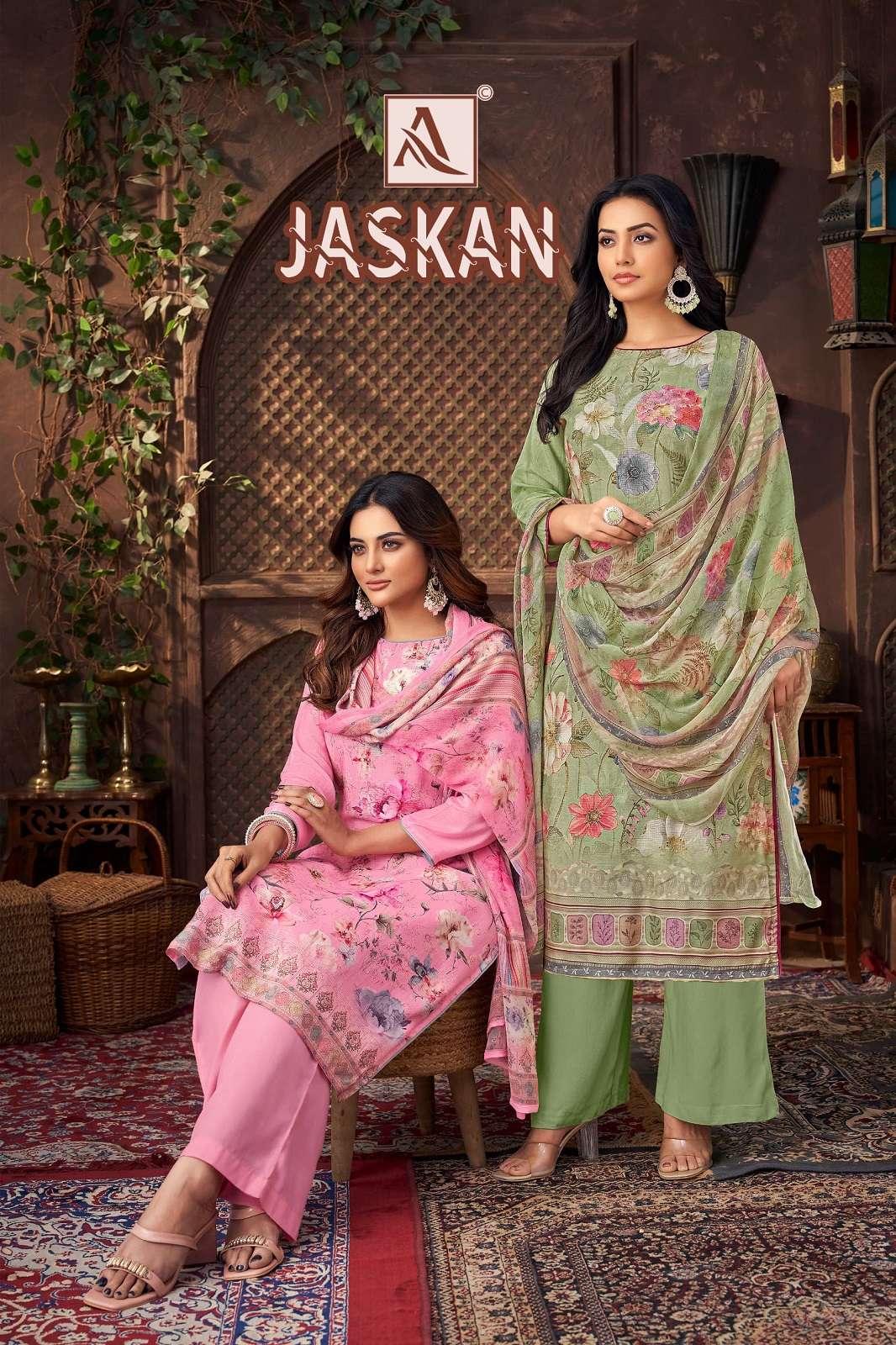 ALOK SUITS JASKAN VISCOSE MUSLINE DRESS MATERIALS