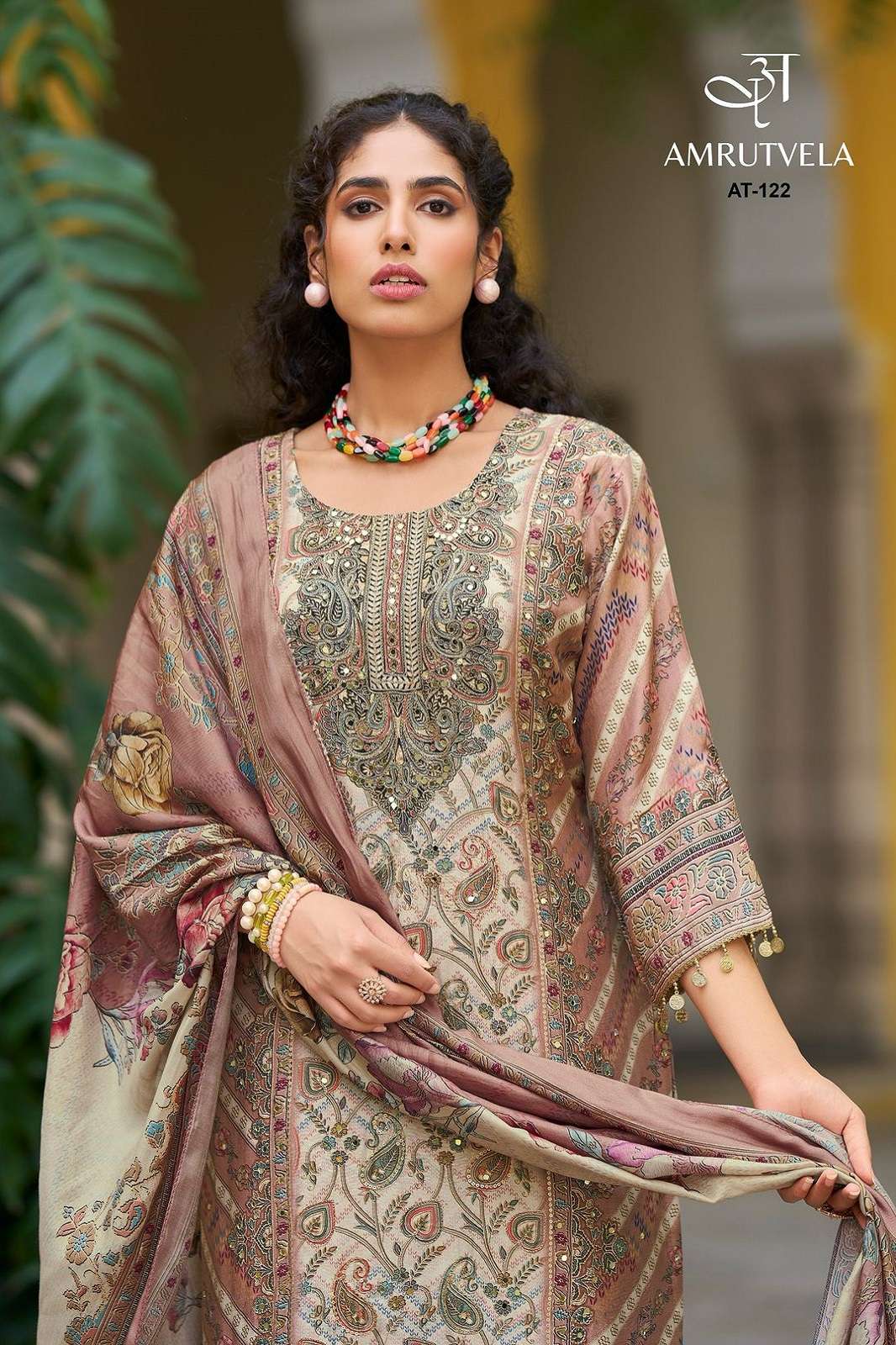 AMRUTVELA AT 122 VISCOSE MUSLINE DESIGNER SUITS