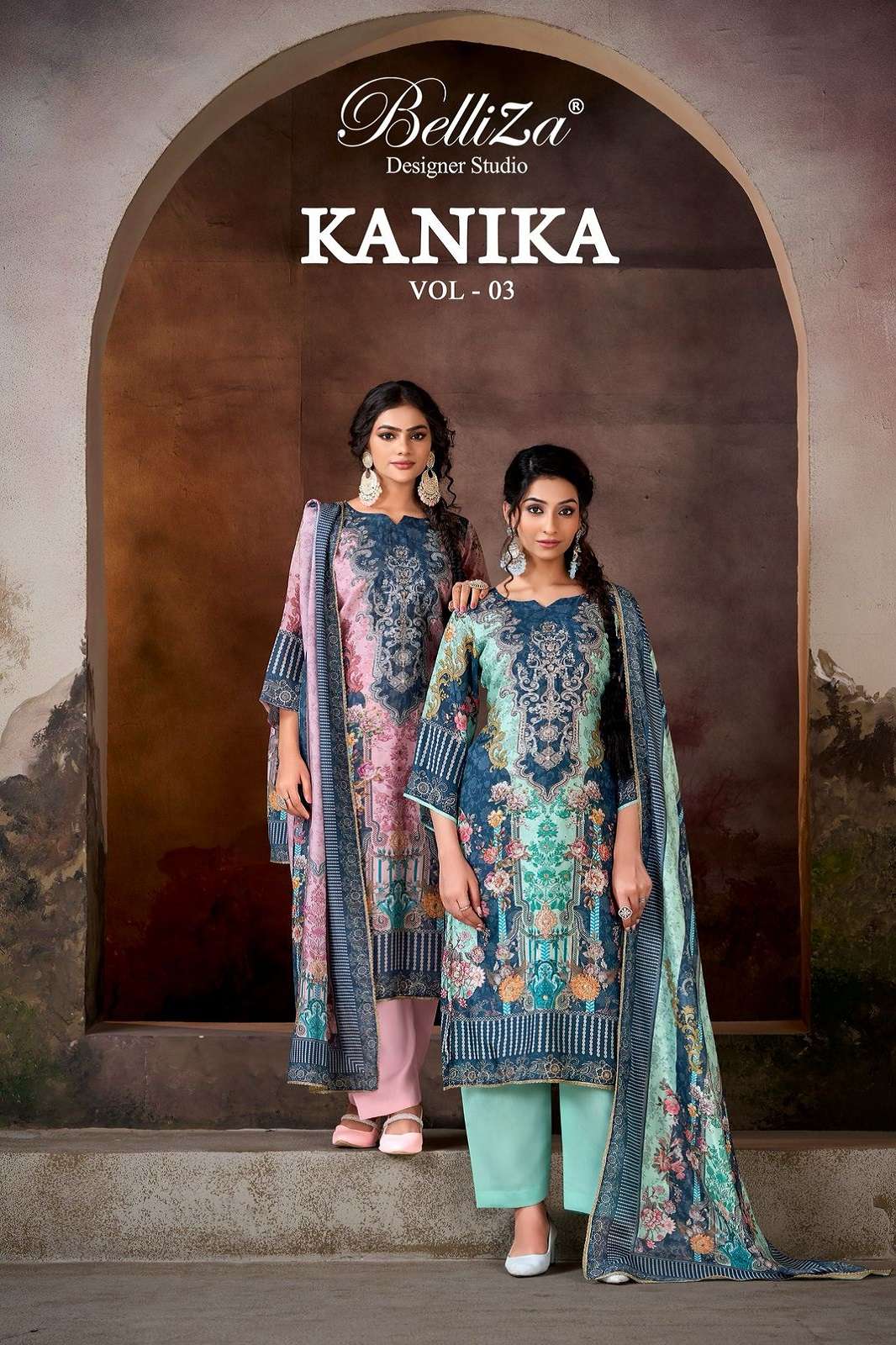 BELLIZA DESIGNER KANIKA VOL 3 VISCOSE HANDWORKED DRESS MATERIALS