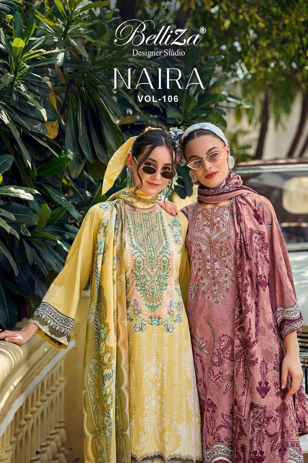 BELLIZA DESIGNER NAIRA VOL 106 COTTON EMBROIDERED DRESS MATERIALS