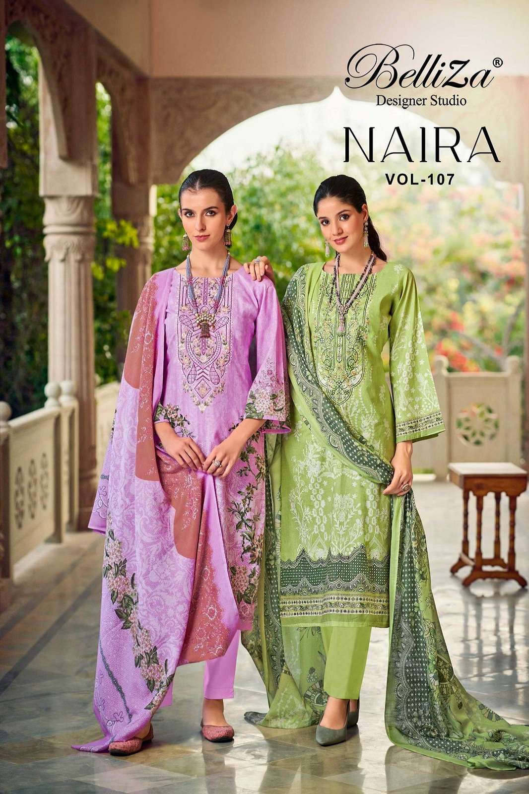 BELLIZA DESIGNER NAIRA VOL 107 COTTON DIGITALLY PRINTED DRESS MATERIALS