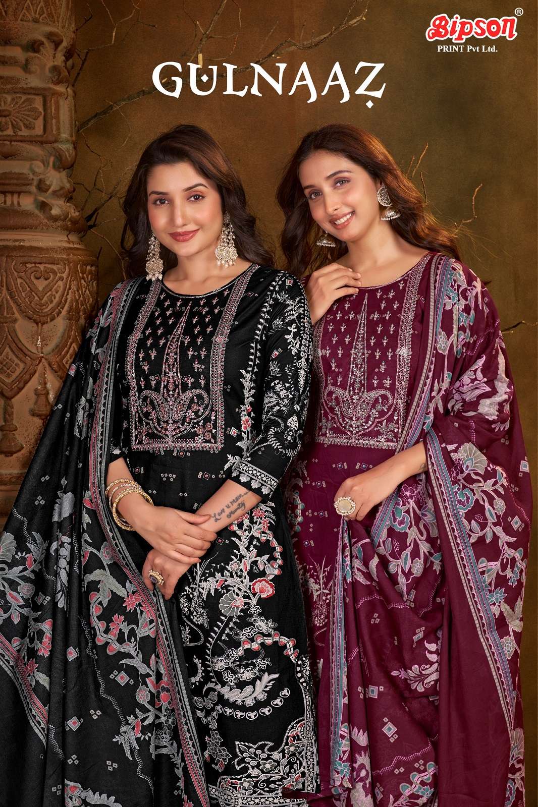 BIPSON PRINTS GULNAAZ PURE COTTON PRINTED SUITS