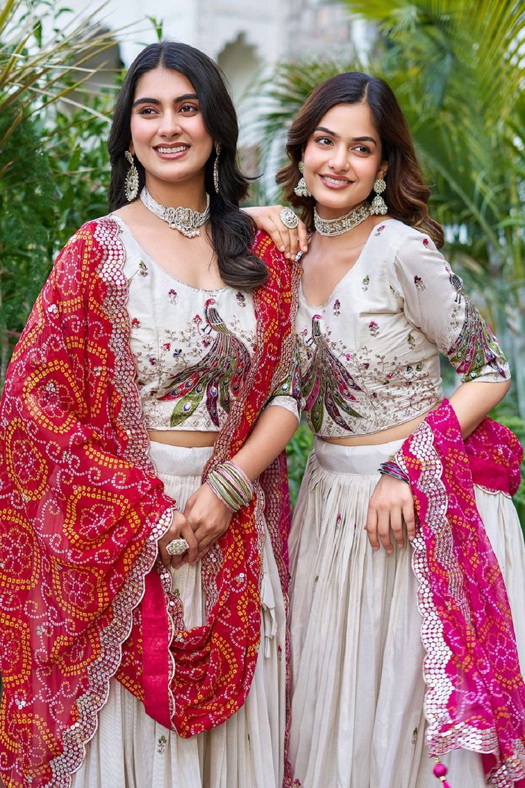 CRAZYCLOTHES 102 READY TO WEAR TISSUE SILK EMBROIDERED LEHENGAS