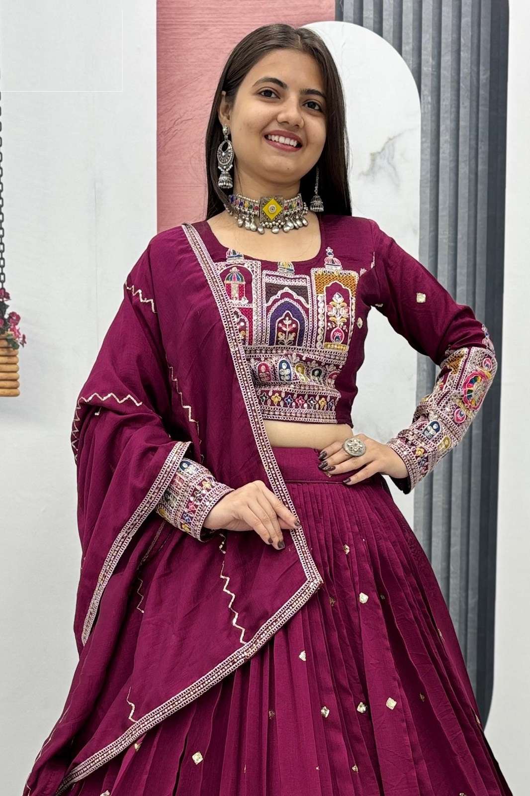 CRAZYCLOTHES 245 PURE VICHITRA EMBROIDERED LEHENGAS