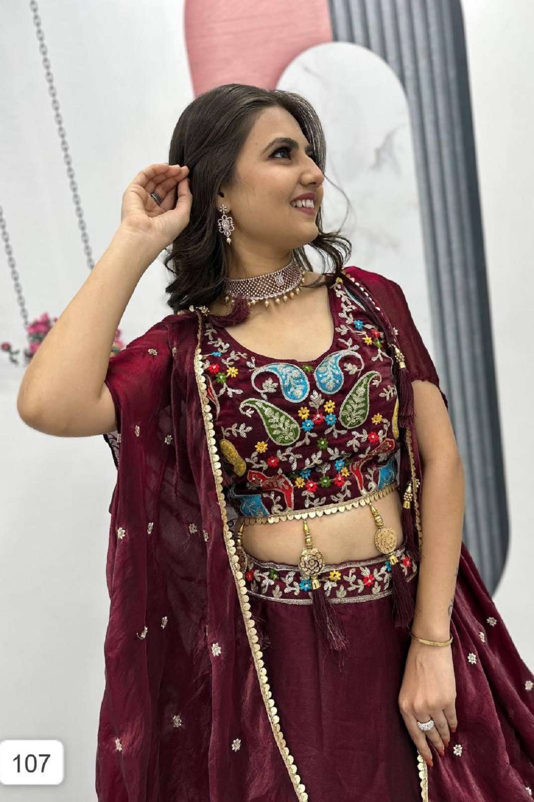 CRAZYCLOTHES FENDY EMBROIDERED READY TO WEAR LEHENGAS