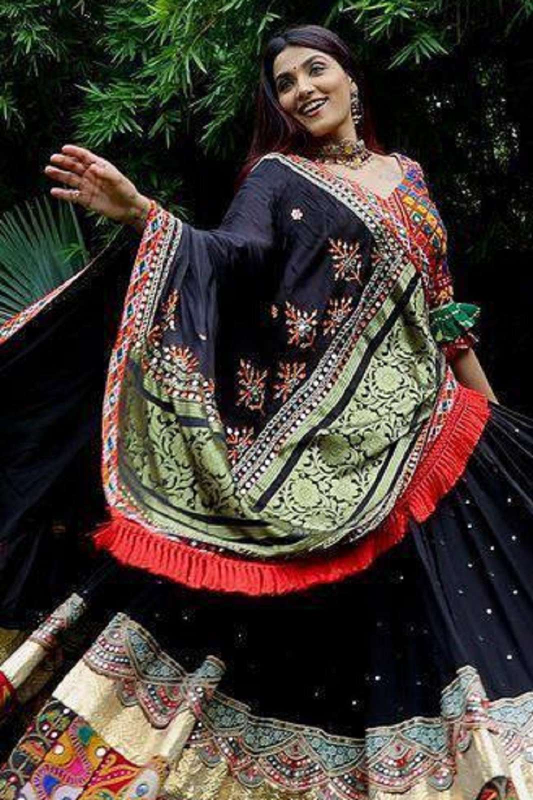 CRAZYCLOTHES SF 1317 CHINON SILK DIGITALLY PRINTED LEHENGAS