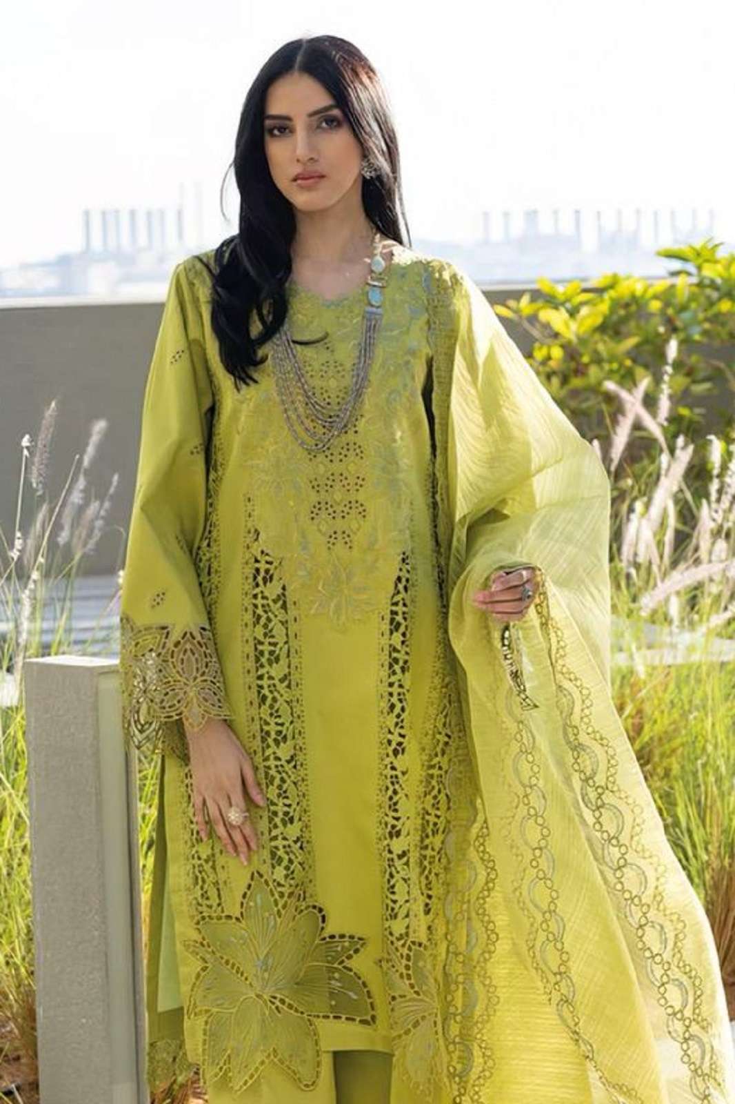 DEEPSY SUITS 1035 PURE COTTON EMBROIDERED SUITS